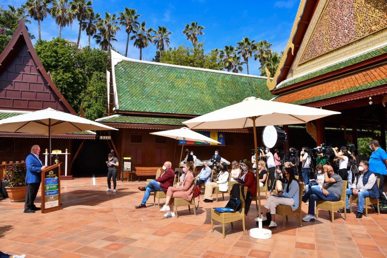 Rueda de prensa con motivo de la reapertura de Loro Parque